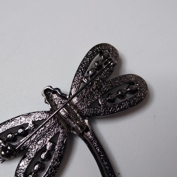 Blue And Purple Dragonfly Brooch - Picture 12 of 15